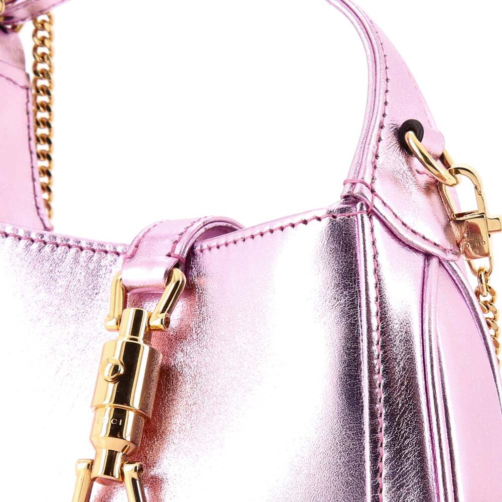 Gucci Jackie Chain Hobo Leather Super #254207G14B - Picture 6 of 7